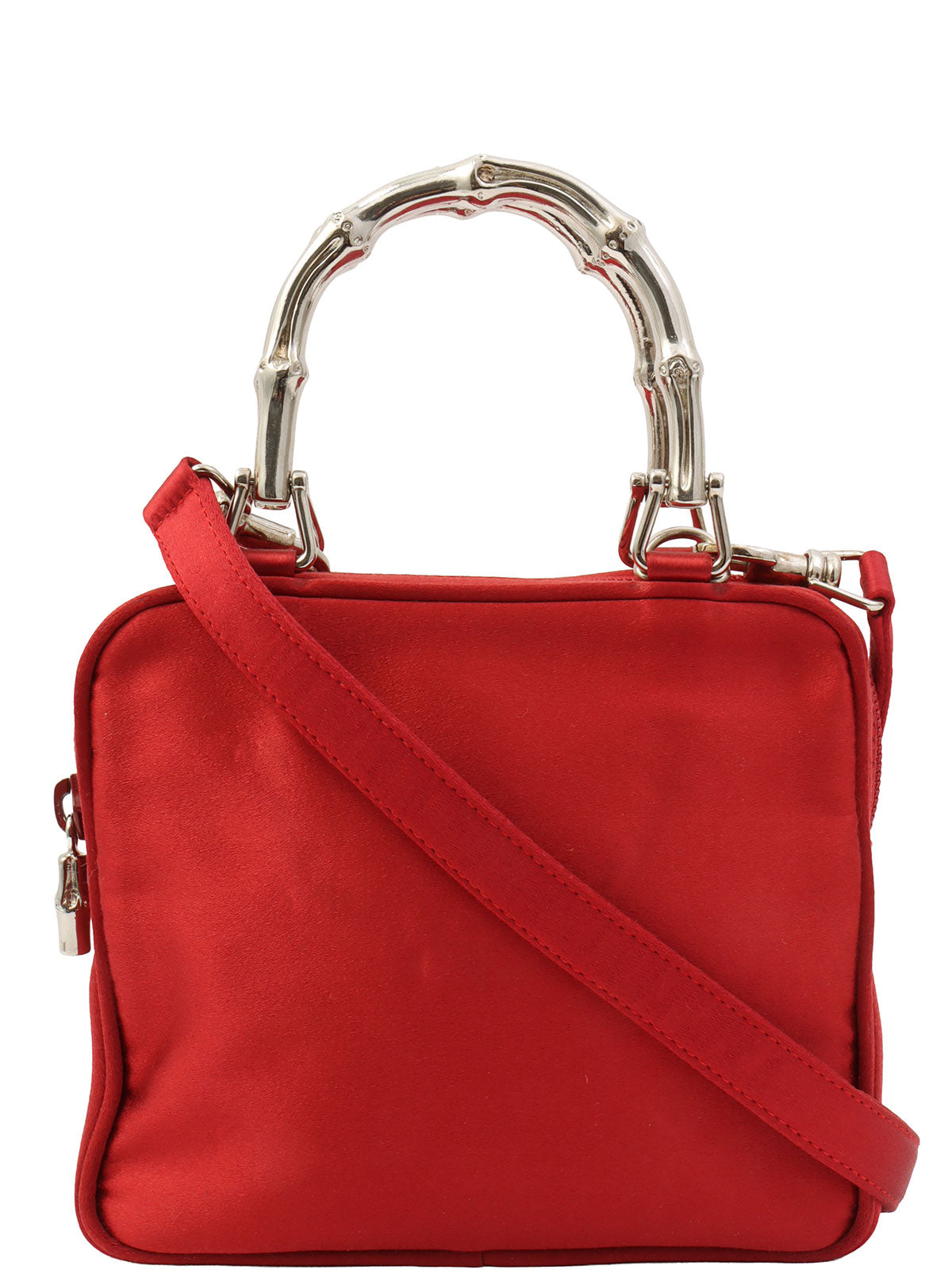 サテンバンブー2wayバッグ レッド