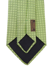H logo pattern tie in light green