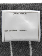 2009年製 カシミアCCマークボタン半袖ニットワンピース グレー