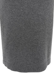 2009年製 カシミアCCマークボタン半袖ニットワンピース グレー