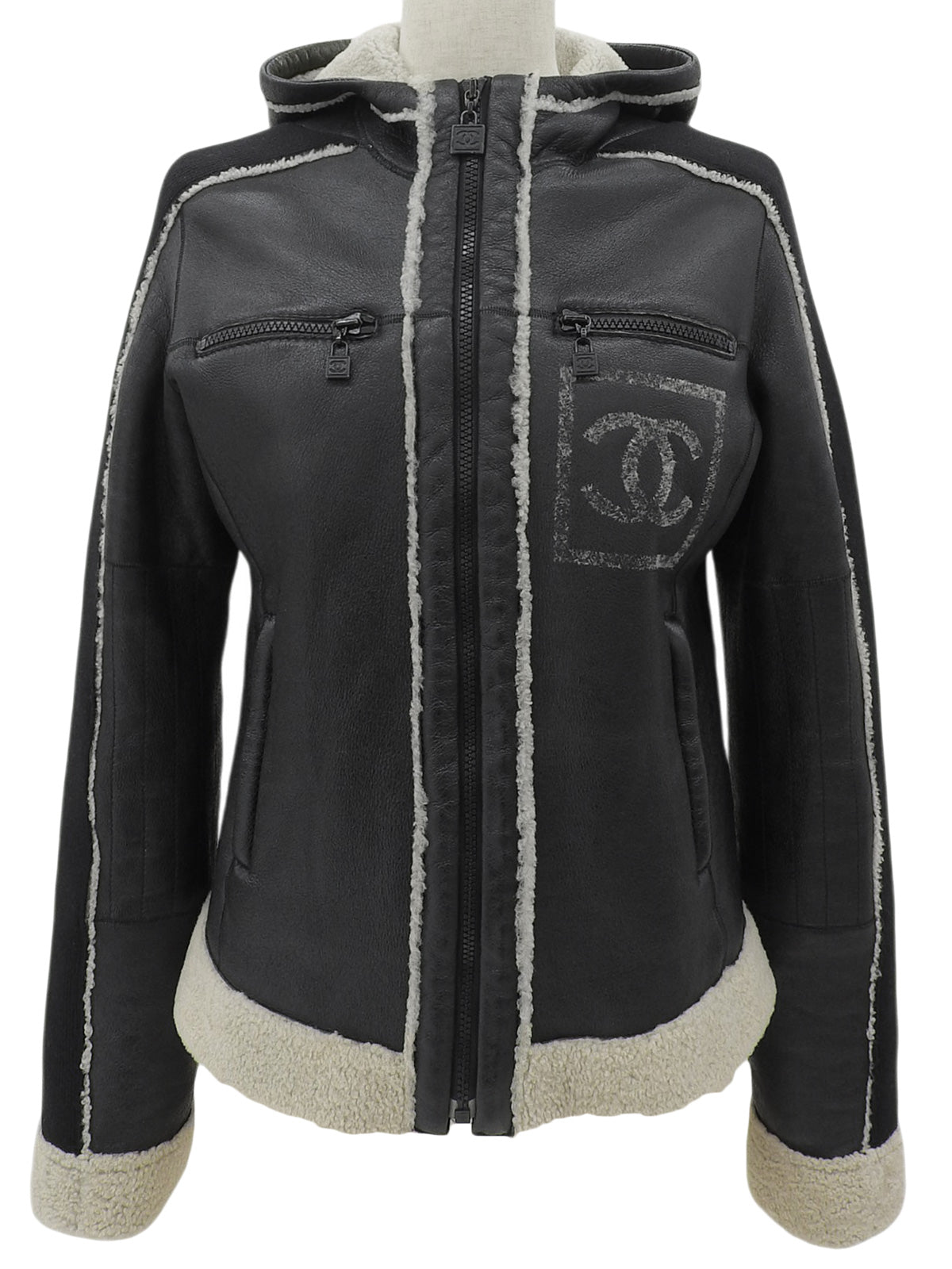 2008 Sport Line Shearling Jacket #38 Black
