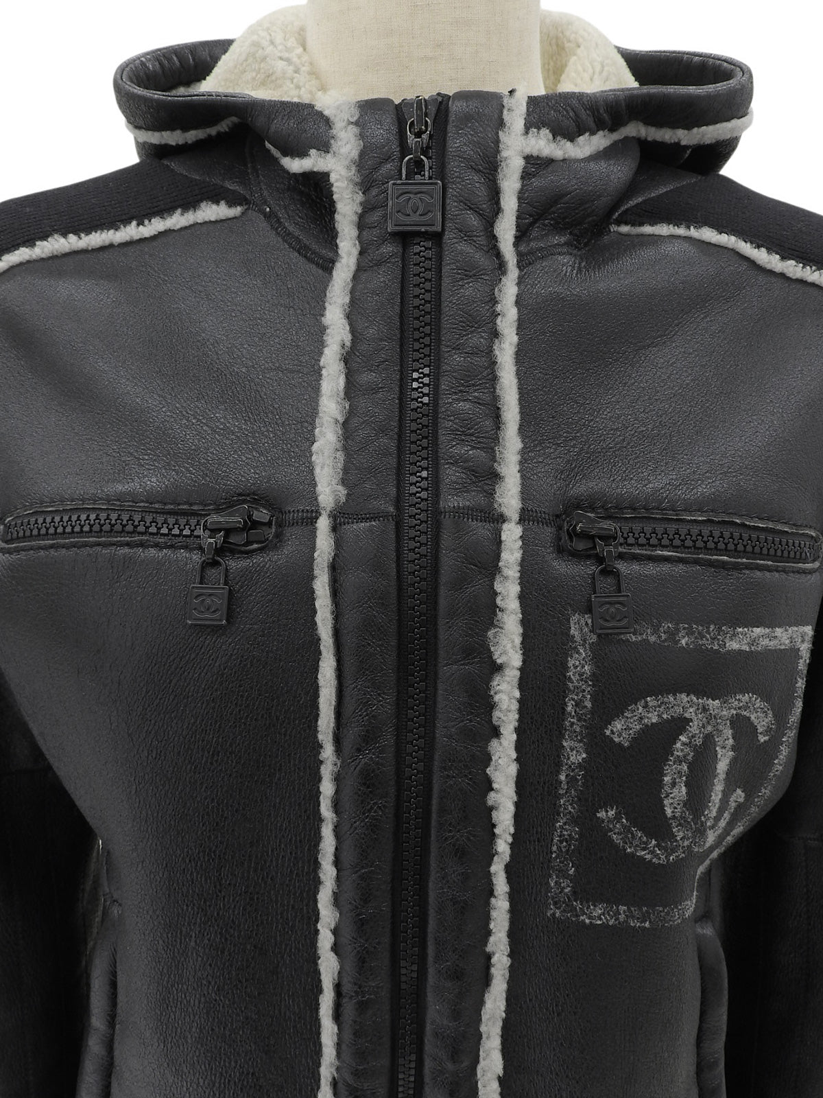 2008 Sport Line Shearling Jacket #38 Black