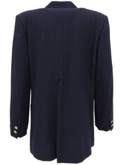 Navy Logo Emblem Embroidered Jacket