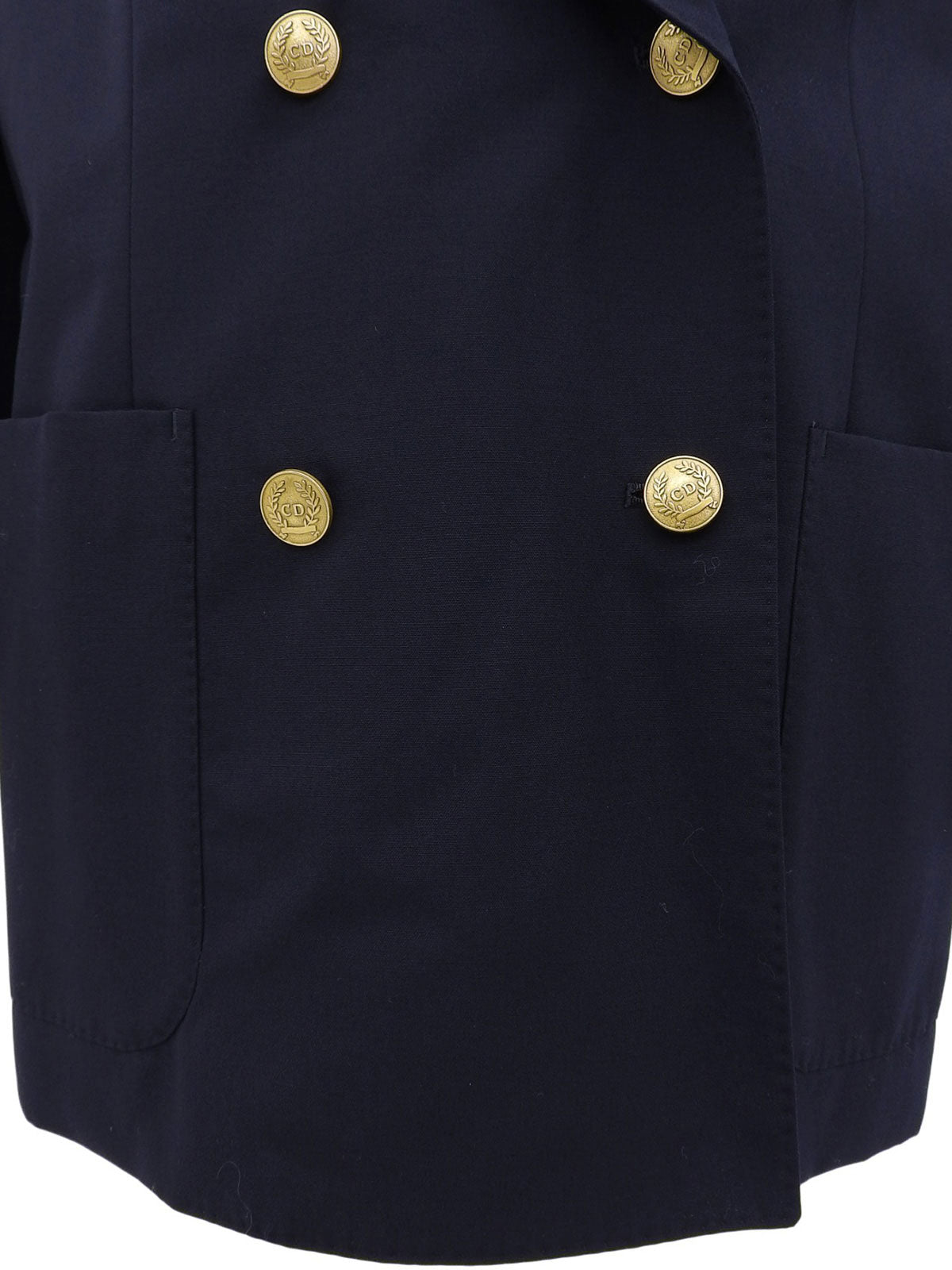 Navy Logo Emblem Embroidered Jacket