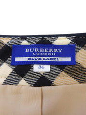 ノバチェックパターンノースリーブワンピース ベージュ