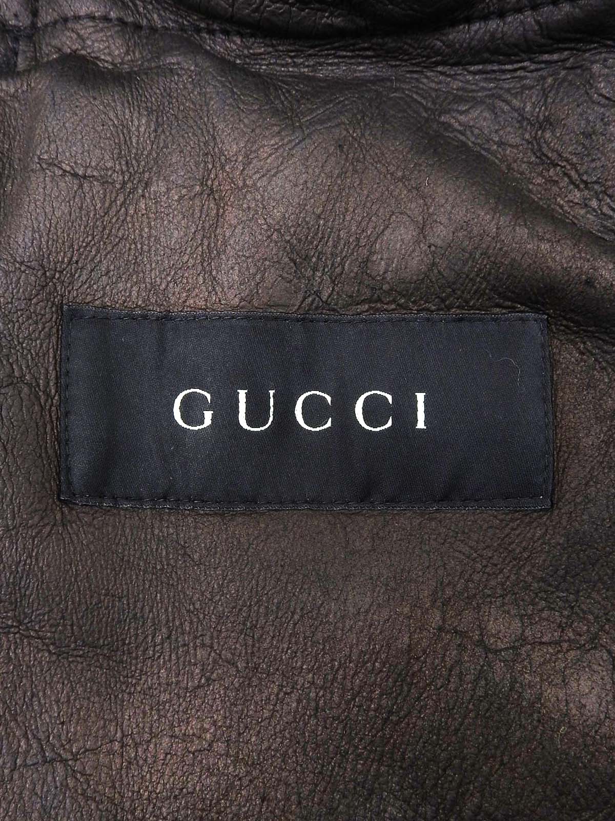 Dark brown sheepskin coat