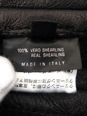 Dark brown sheepskin coat