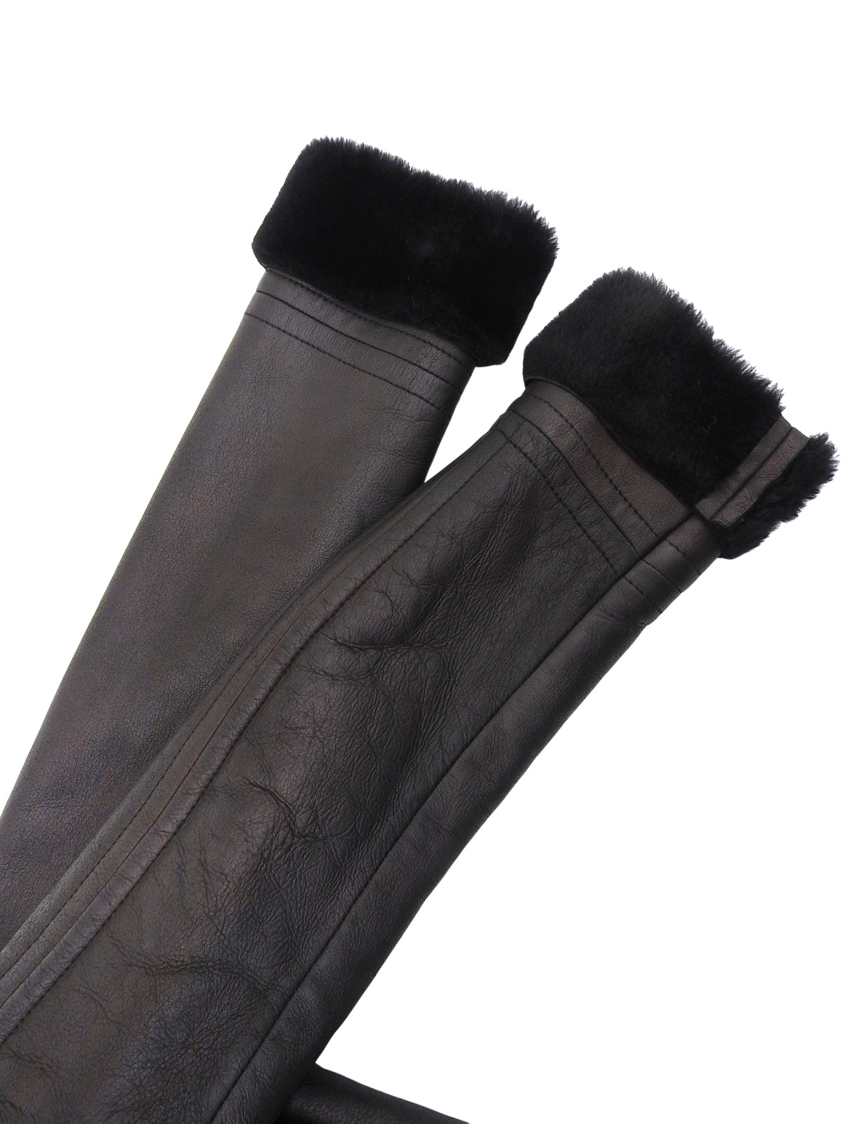 Dark brown sheepskin coat