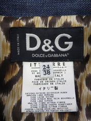 海军蓝牛仔斜纹软呢拼接logo纽扣夹克