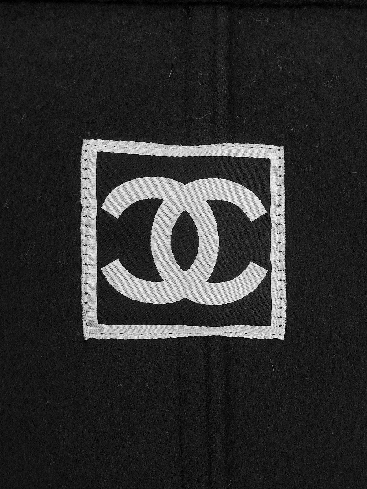 Sports Line CC Mark Button Coat, Charcoal Gray