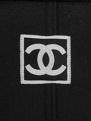 Sports Line CC Mark Button Coat, Charcoal Gray