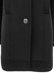 Sports Line CC Mark Button Coat, Charcoal Gray