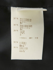 Nylon and silk combination monogram pattern double-breasted jacket in black