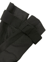 Nylon and silk combination monogram pattern double-breasted jacket in black