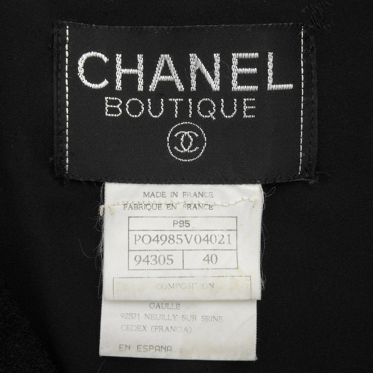 1995 CC mark button short sleeve jacket #40 black