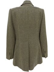 ウールロゴボタンジャケット ベージュ/マルチ