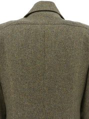 ウールロゴボタンジャケット ベージュ/マルチ