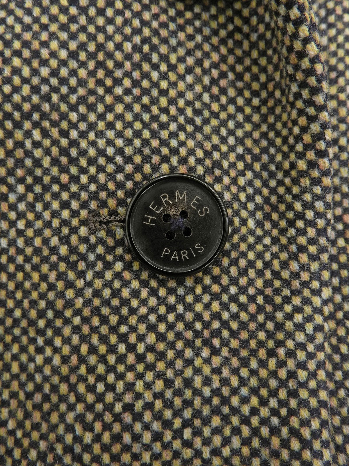 ウールロゴボタンジャケット ベージュ/マルチ