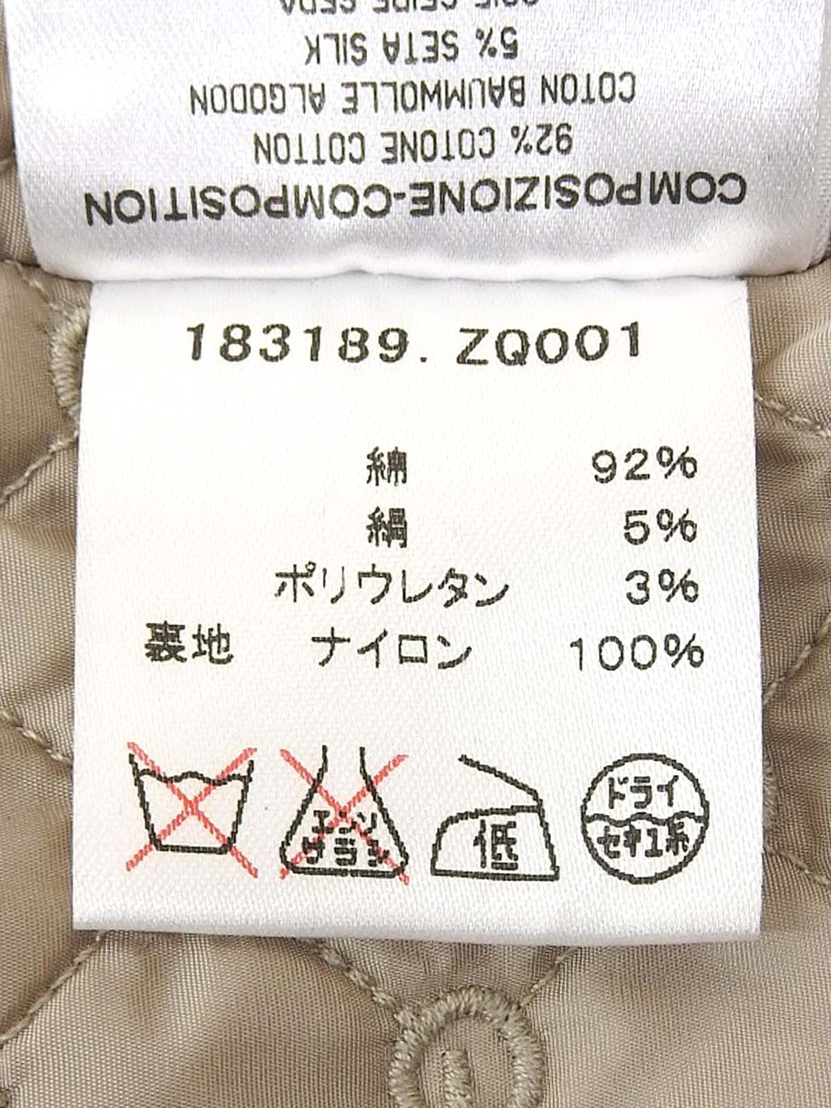 ベロアロゴボタンロングコート #40 ブリック