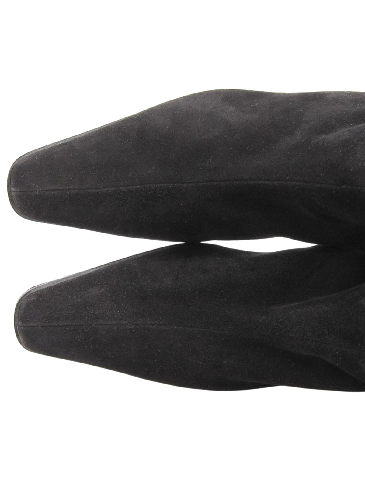 スエードロングブーツ ブラック