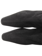 スエードロングブーツ ブラック