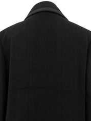 Cashmere CC Mark Button Coat in Black