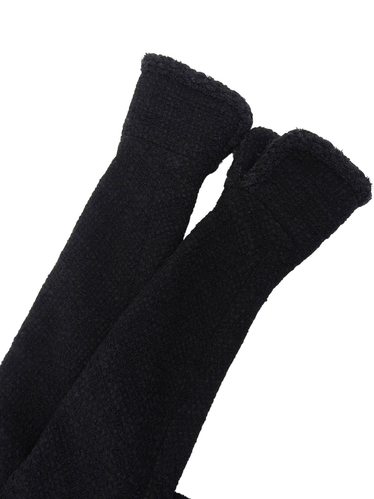 Tweed CC Mark Logo Button Jacket in Black