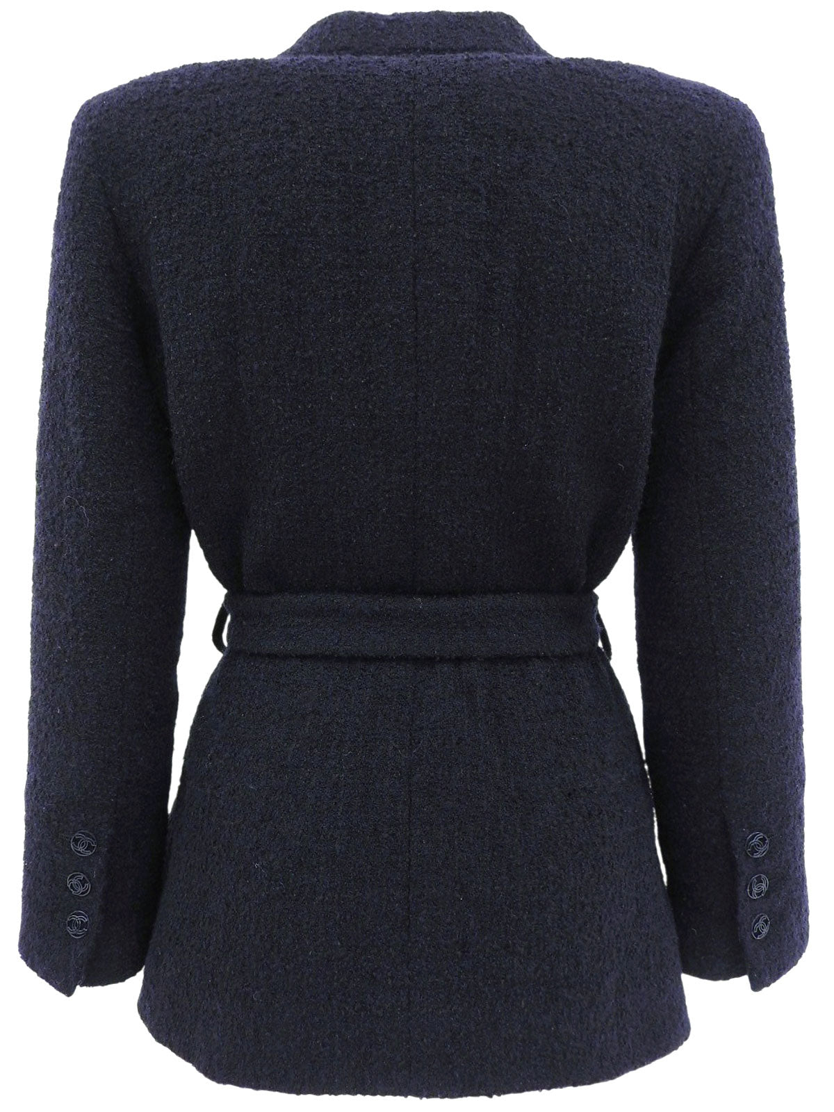 2007 Belted Double-Breasted Jacket, Navy