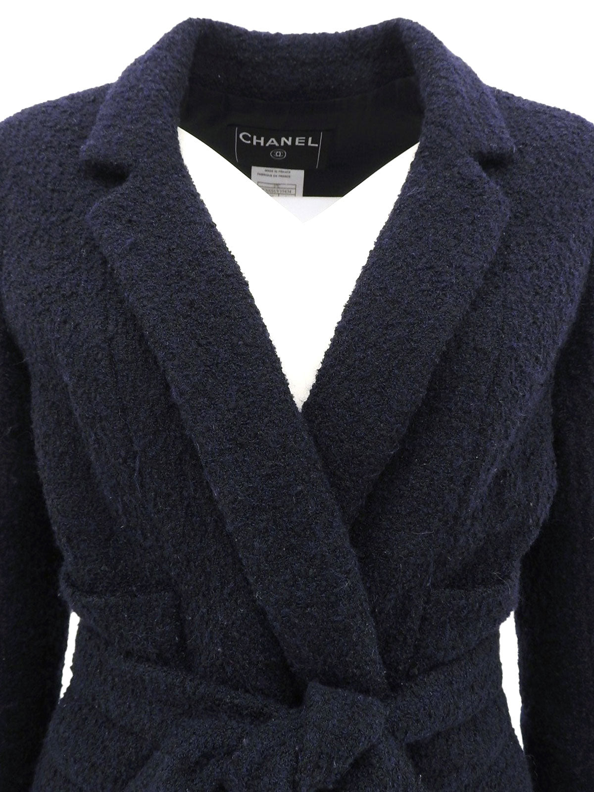 2007 Belted Double-Breasted Jacket, Navy