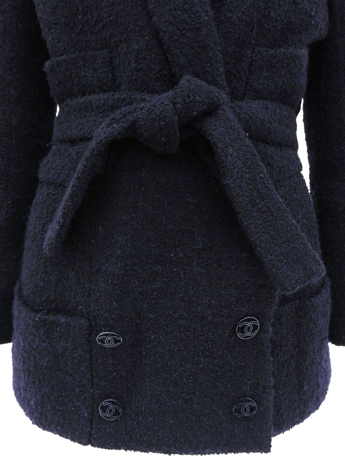 2007 Belted Double-Breasted Jacket, Navy