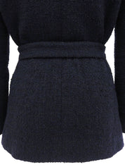 2007 Belted Double-Breasted Jacket, Navy