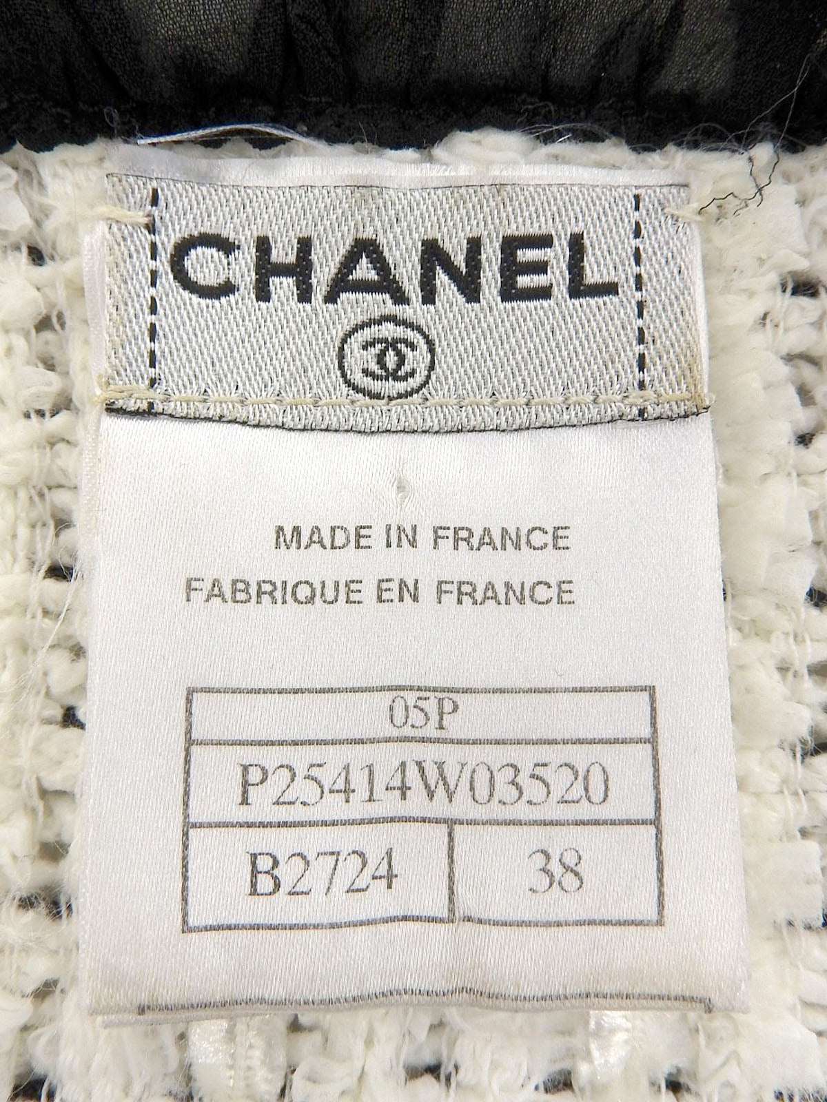 2005款黑色/白色斜纹软呢亮片缎带领结外套