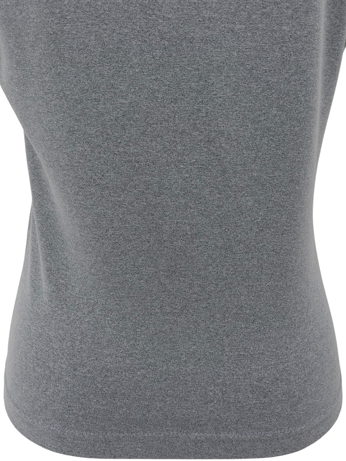 Trim Design CC Mark Stitch Short Sleeve Top in Gray