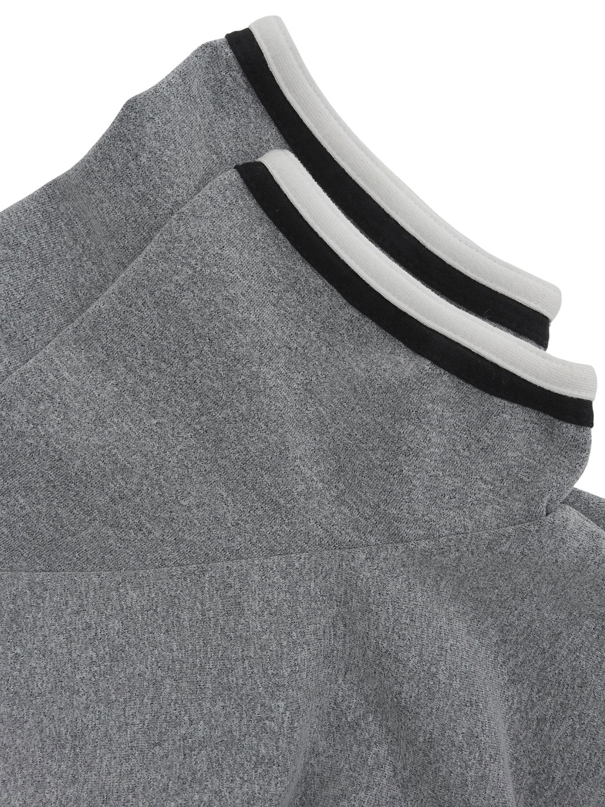 Trim Design CC Mark Stitch Short Sleeve Top in Gray