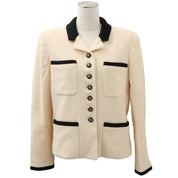 1996 Bicolor CC Mark Button Jacket #40 Ivory