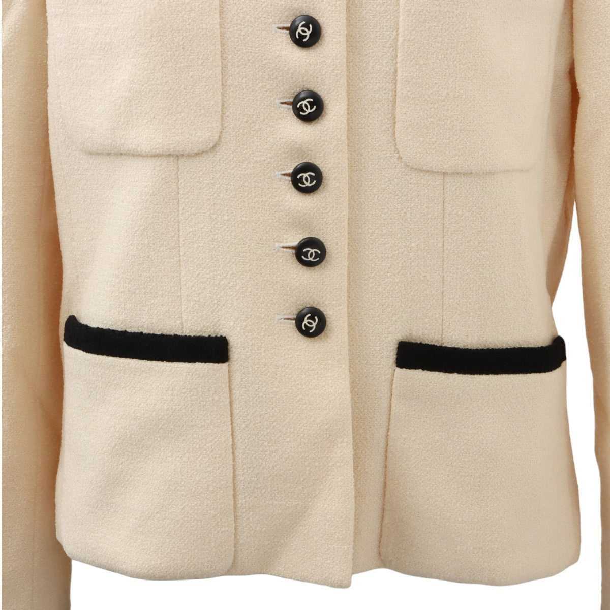 1996 Bicolor CC Mark Button Jacket #40 Ivory