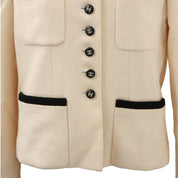 1996 Bicolor CC Mark Button Jacket #40 Ivory