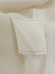 Tweed Two-Tone CC Mark Button Jacket Ivory/Black