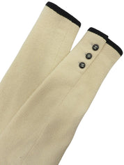 Tweed Two-Tone CC Mark Button Jacket Ivory/Black