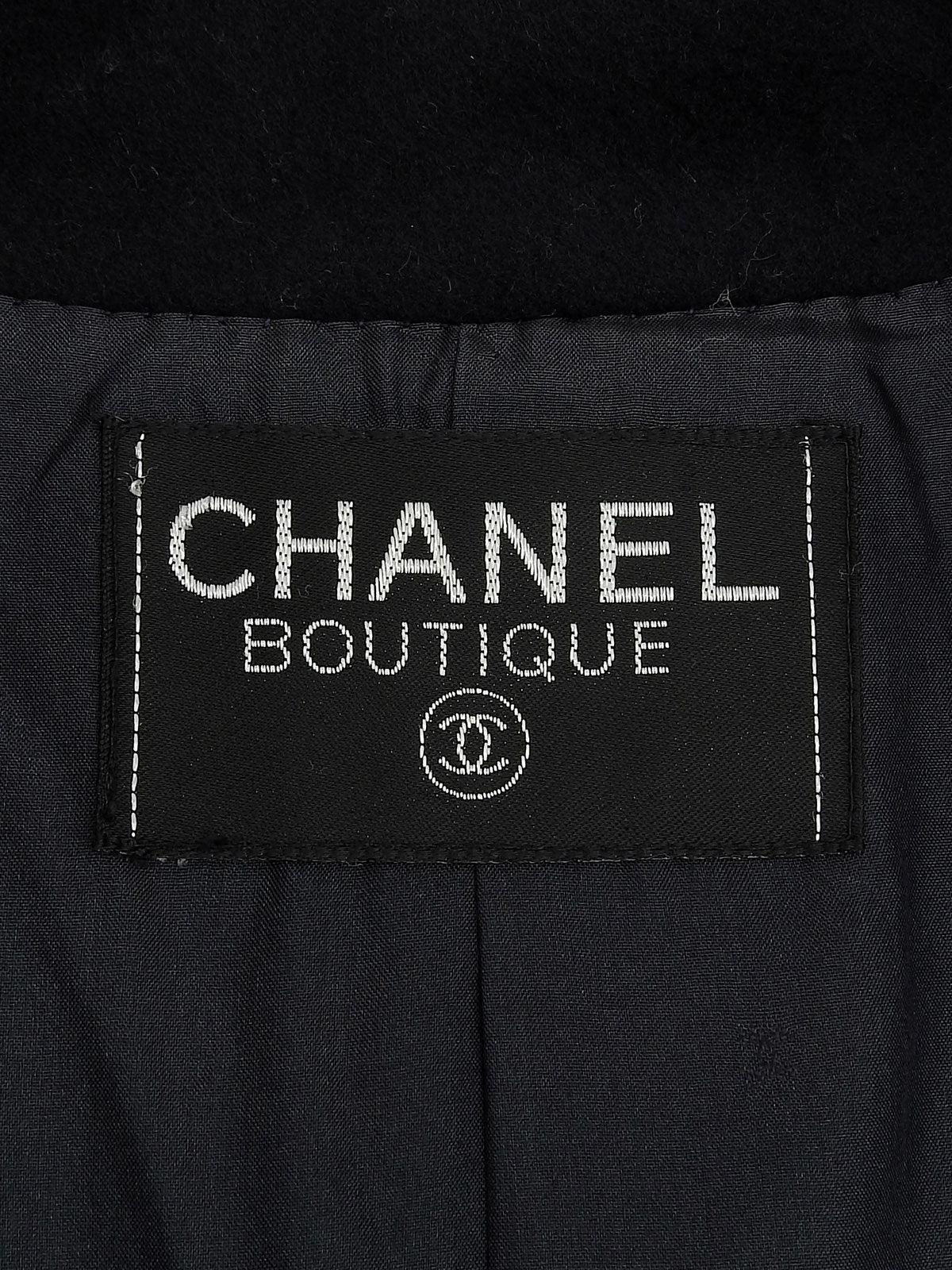 CC Mark Button Double-Breasted Long Coat Navy