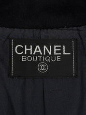 CC Mark Button Double-Breasted Long Coat Navy