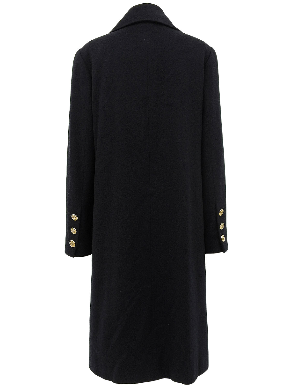 CC Mark Button Double-Breasted Long Coat Navy