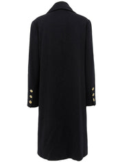 CC Mark Button Double-Breasted Long Coat Navy