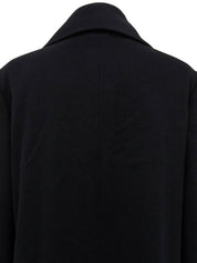 CC Mark Button Double-Breasted Long Coat Navy