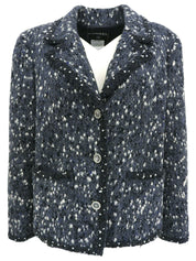 2001 Tweed CC Mark Button Jacket Blue/Gray