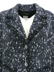 2001 Tweed CC Mark Button Jacket Blue/Gray