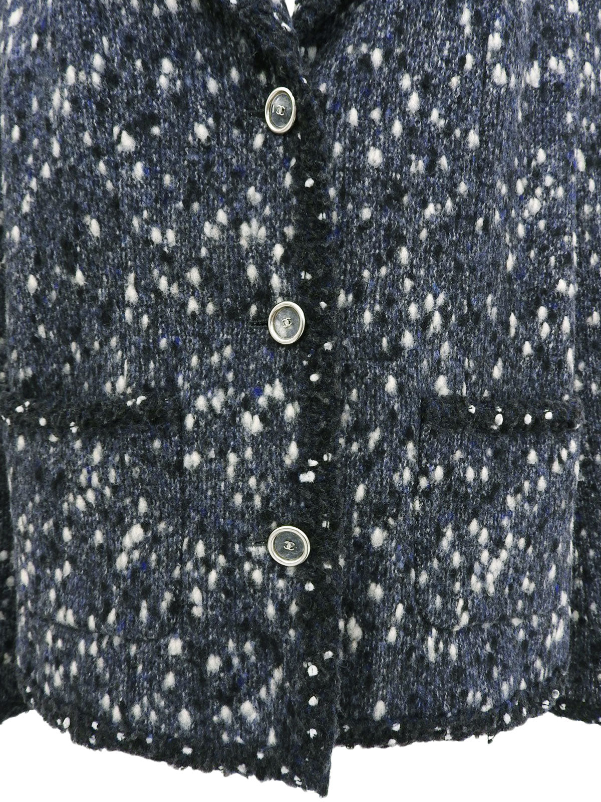 2001 Tweed CC Mark Button Jacket Blue/Gray