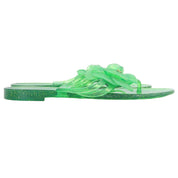 Rubber Camellia CC Mark Sandals Green