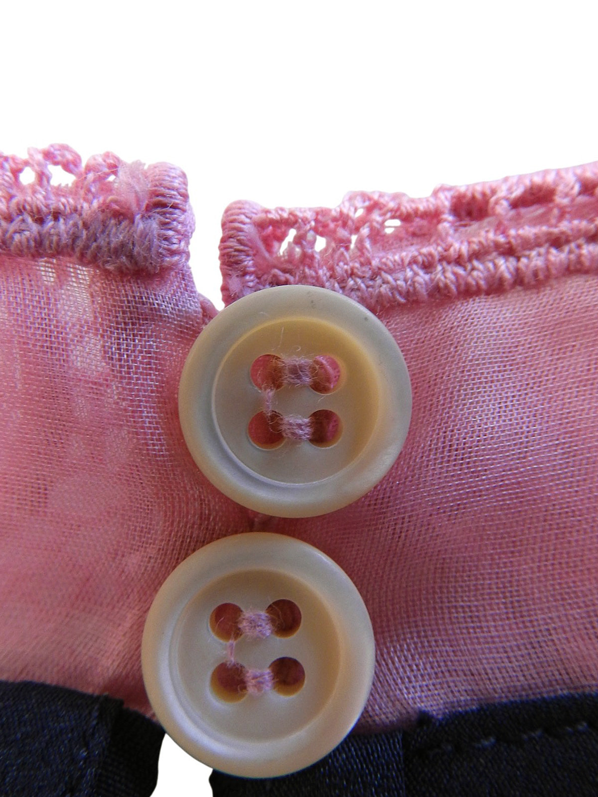 ハートレースノースリーブブラウス ブラック/ピンク