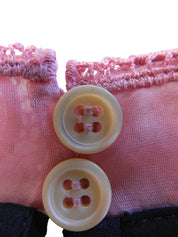 ハートレースノースリーブブラウス ブラック/ピンク